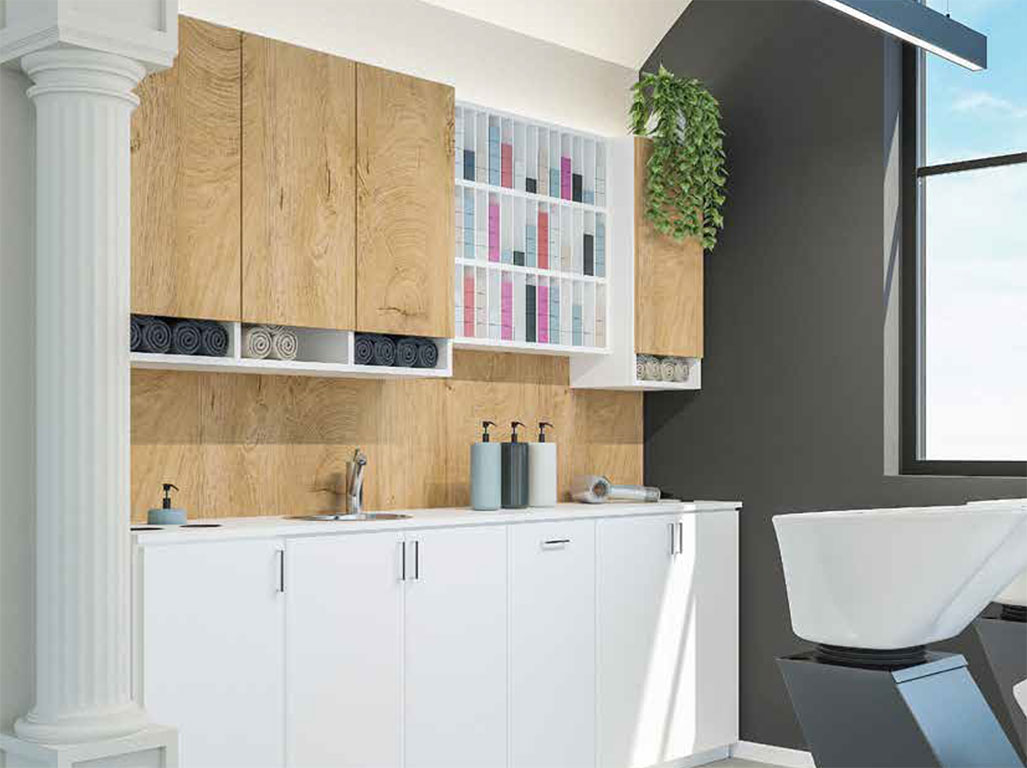 Back-Stage-Mixecke Die Mixecke im Friseursalon